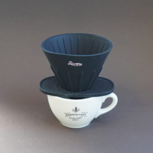 Barista & Co RIVERS CAVE REVERSIBLE COFFEE POUR OVER WITH POND HOLDER - BLACK